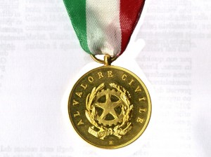 medaglia oro valor civile fronte